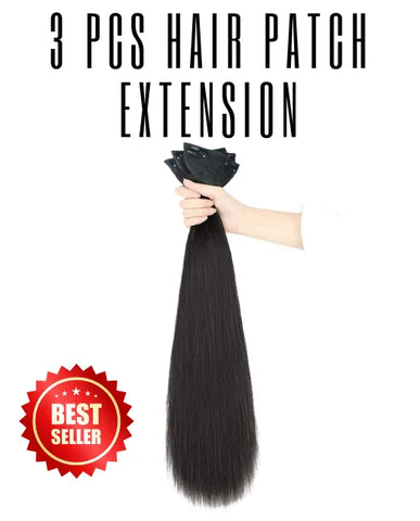 Three Piece Hair Patch Extension 55cm Straight