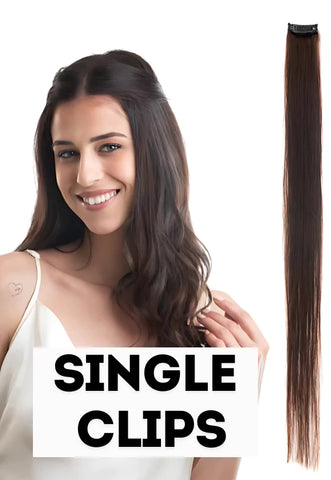 SINGLE CLIP HAIR STRANDS